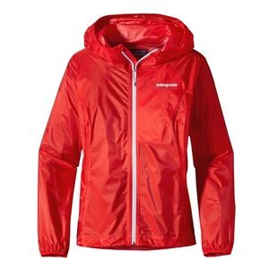 EUC Patagonia Alpine Houdini Jacket Turkish Red L Medium raincoat windbreaker
